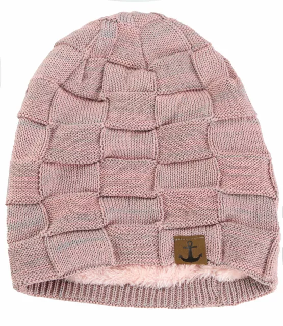 Caripe Wintermütze Long Beanie Strick Mütze Herren Damen gefüttert Fleece -ve1 3