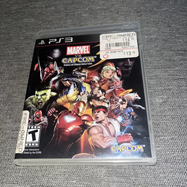 Marvel vs. Capcom 3: Fate of Two Worlds - Replacement  PS3 Cover & Case. NO GAME