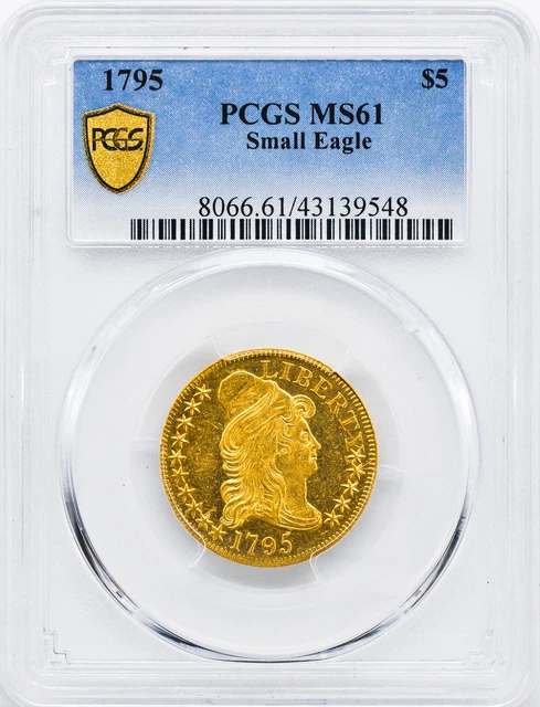 1795 Draped Bust $5 Pcgs Ms 61