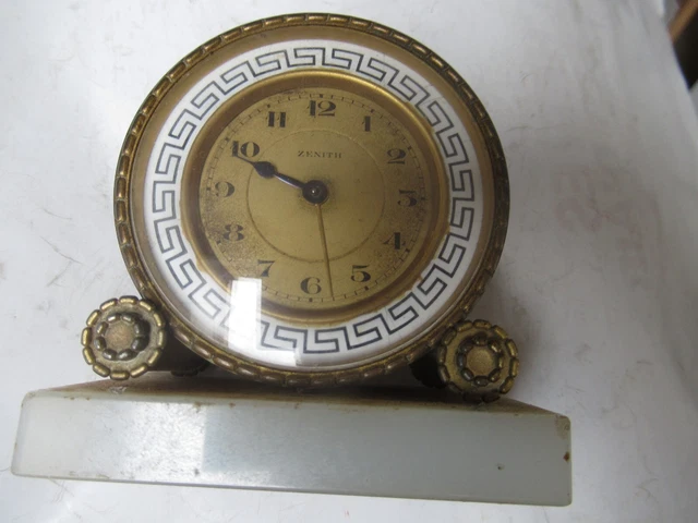 Horloge de table en laiton de style vintage ou globe de collection - Cadeau de décoration de bureau