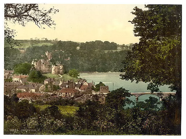 General view II Chepstow Wales c1900 OLD PHOTO