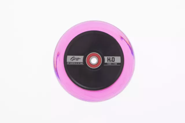 Grit Scooter Wheels H2O Trans Pink H20 PU Black Core 110 x 24mm (Pair)