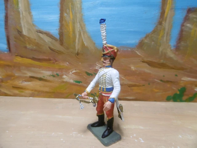 Petits soldats premiers empirés en plastique peint, echelle 1:32 (60mm