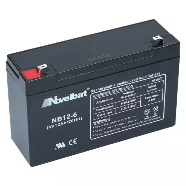 Novelbat PR12-6 VRLA 6V 12Ah AGM Batterie Akku Motorrad Scooter