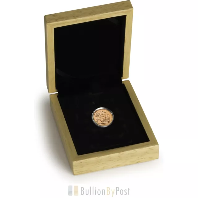 Oak Gift Box for Sovereign or Quarter Ounce Coins