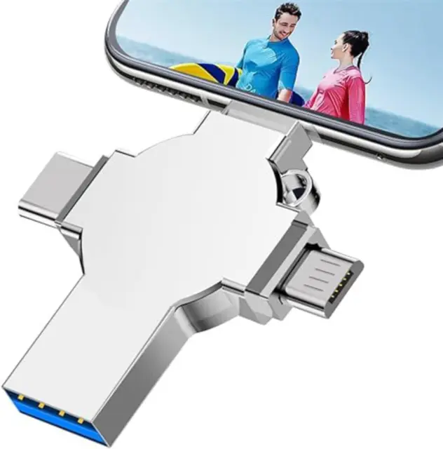 2TB 1TB USB 3.0 Flash Drive Memory Photo Stick for iPhone Android iPad Type C