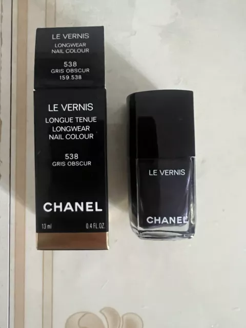 CHANEL VERNIS GRIS OBSCUR 538 Blackened Grey Nail Polish BNIB Office Chic  RARE!! £29.95 - PicClick UK