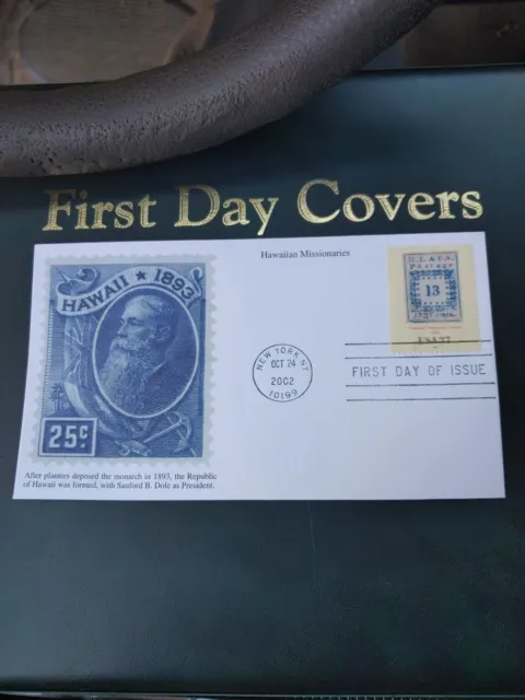 2002 FDC Hawaiian Missionaries 13 Cent Stamp Mystic