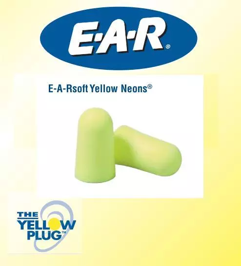 100 Stück 50 Paar 3M EAR Gehörschutz Ohrstöpsel 34dB EAR soft yellow neons