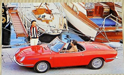 RARA FIAT 600 PRIMA SERIE ELABORATA BERTONE FOTO CARTOLINA VOLPEDO  VG 1960 