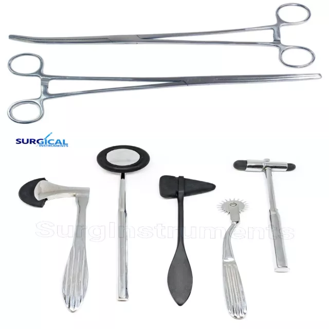 Lot de 7 percussions neurologiques Berliner Reflex Taylor Buck Hammer qualité allemande