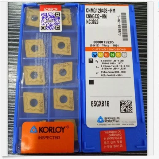 10pcs KORLOY CNMG120408-HM NC3020 CNMG432-HM Carbide Inserts