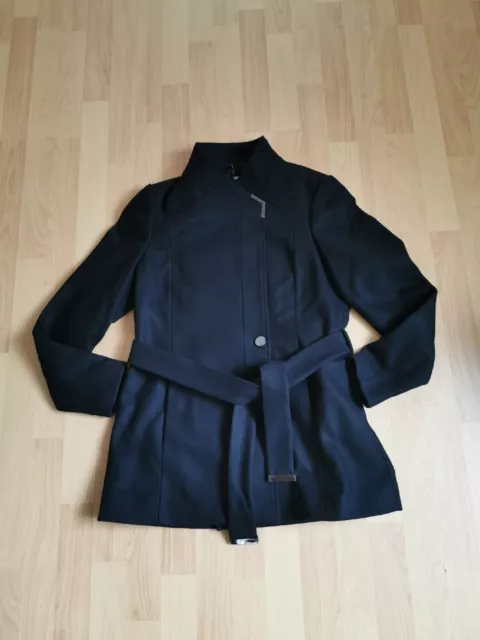 TED BAKER DRYTAA Wool Short Belted Wrap Coat TB Size 2 UK 10
