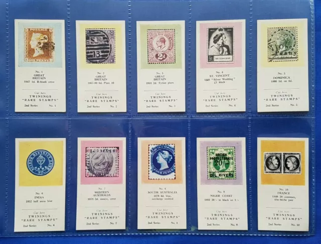Twinings Tea Cards RARE STAMPS (2nd Series) 1960 WITH CLOSURE DATE Set of 30