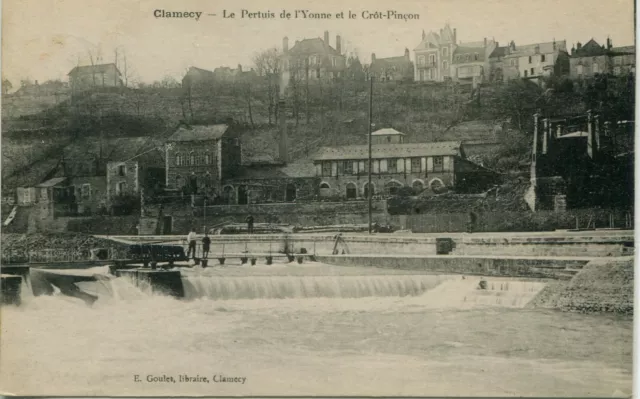 France Clamecy - Le Pertuis de l'Yvonne et le Grot-Pincon old postcard