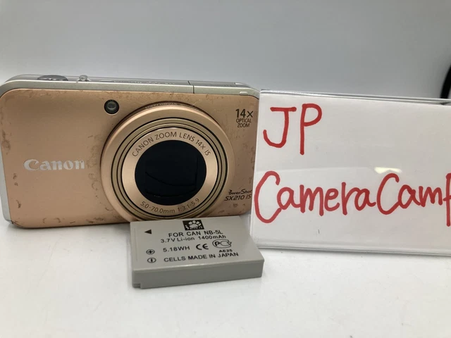 CANON POWERSHOT SX210 IS 14.1MP Digital Camera Gold From