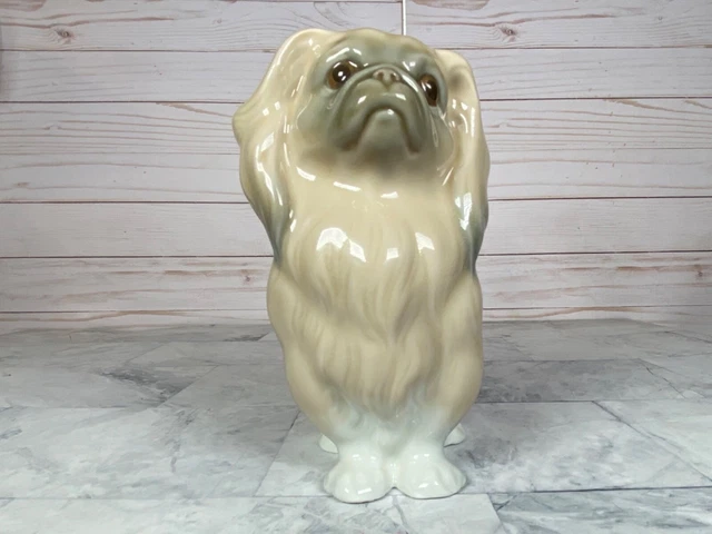 Lladro Pekinese Pekingese Sitting Dog Gloss Finish Figurine 4641