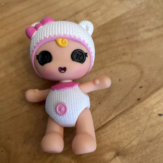 2014 Lalaloopsy Baby Newborn Huggy White Knit Bear Doll