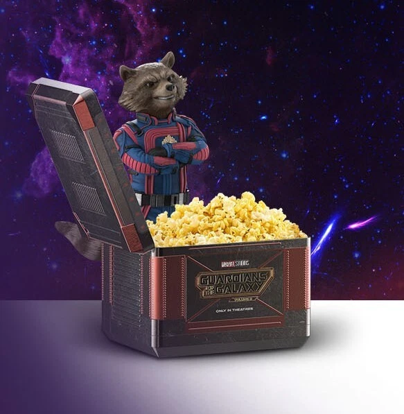 AMC GUARDIANS OF the Galaxy Vol. 3 2023 Rocket Raccoon popcorn NIF