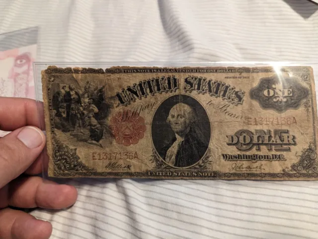 1917 $1 Dollar Large United States Legal Tender Note