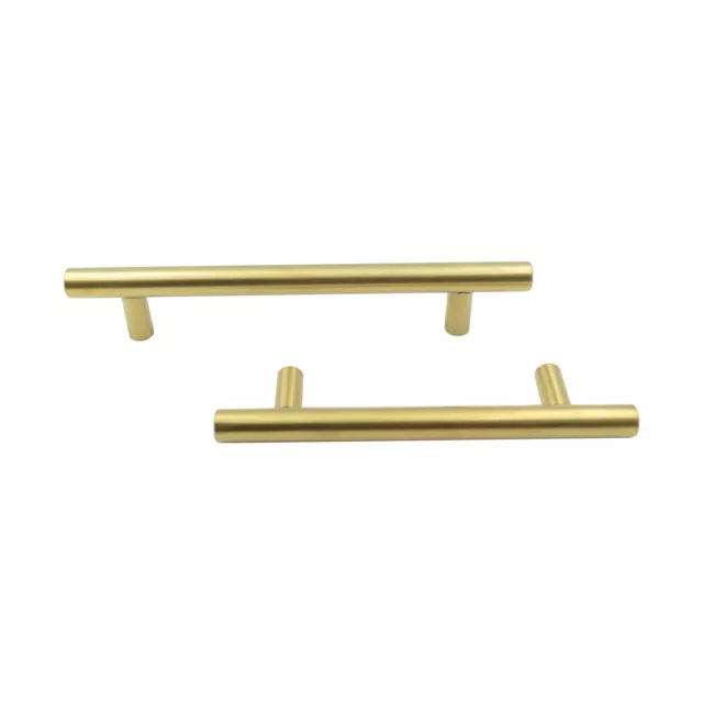 Kitchen handle brass cabinet drawer 304 Stainless steel cupboard pull rail T bar 2