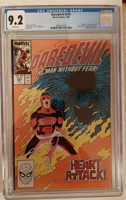 Daredevil #254 CGC 9.2 -1st Appearance of Typhoid Mary - Marvel/Netflix Key! hot