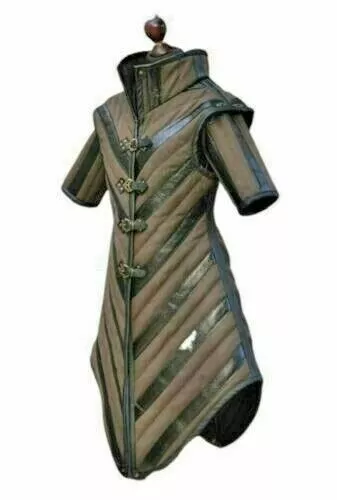 Beau Armure Médiéval Costume Fantaisie Gambeson Reenactment Romain Marron Color