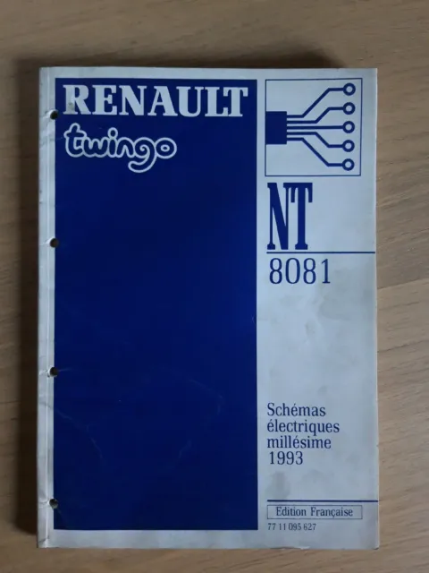 (337A) Manuel d'atelier RENAULT - Twingo, Schémas électriques Millésime 1993
