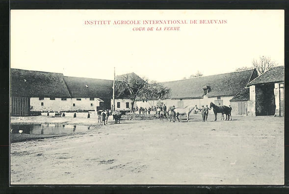 CPA Beauvais, Institut Agricole International - Cour de la Ferme