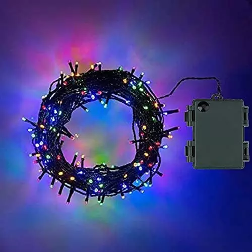 SHATCHI,50 LEDs, 50 Multicolour LEDs Battery Operated Fairy Lights Waterproof 8