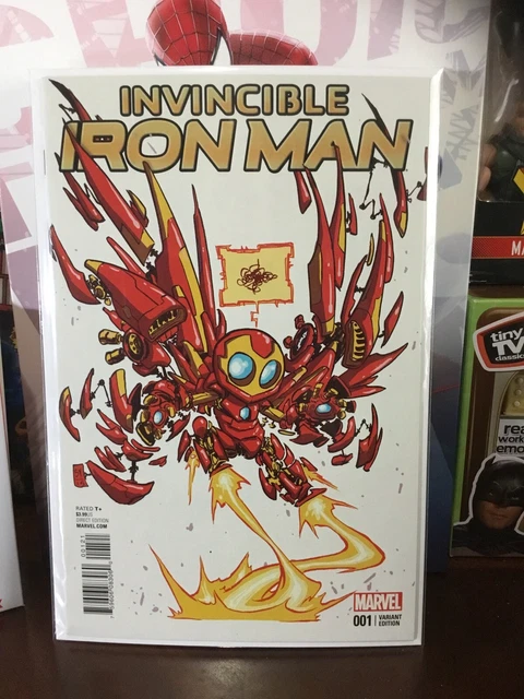 INVINCIBLE IRON MAN #1 (Marvel 2015) VF Skottie Young Variant Gemini Mailer