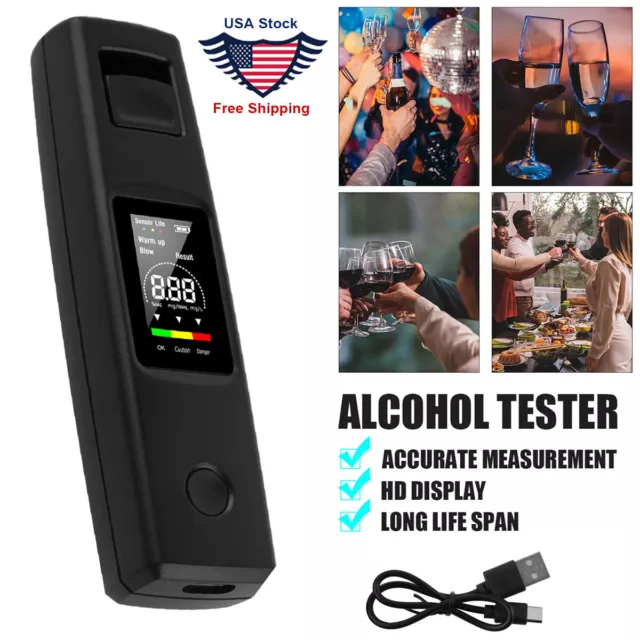 Analizador de aliento digital portátil en miniatura probador de alcohol analizador de aliento detector