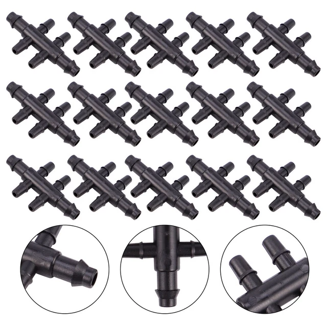 Bewässerungsarmaturen-Kit Tropfen Gartenschlauch Anschlüsse Black
