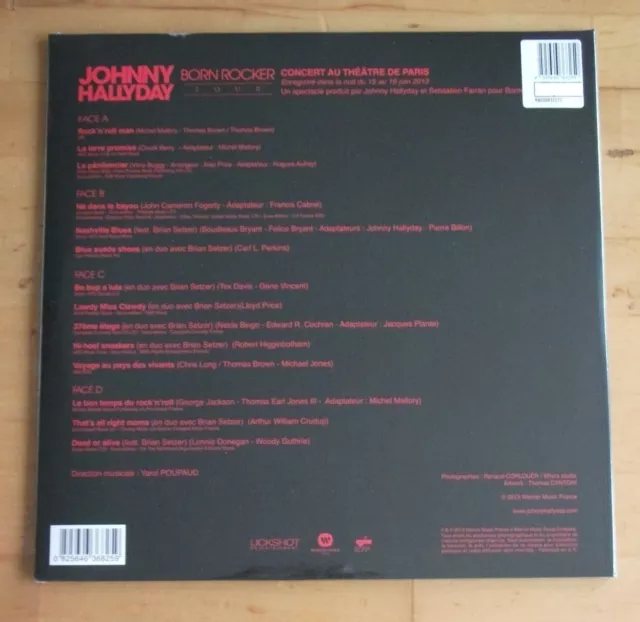 JOHNNY HALLYDAY LP Vinyle  " Born Rocker "  Édition limitée collector avec RTL 3