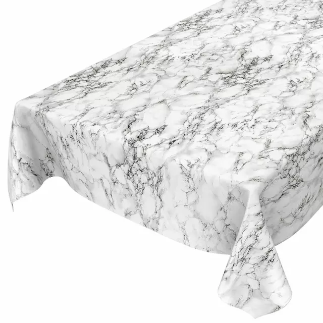 Off White Grau Granit Stein Marmor Effekt PVC Vinyl Kunststoff Tischtuch Esszimmer