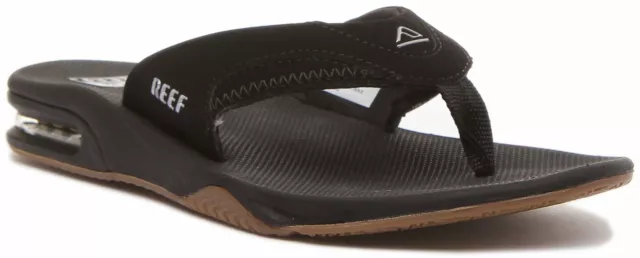 Reef Fanning Mens Thong Flip-Flop Sandal In Black Silver UK Size 6 - 11