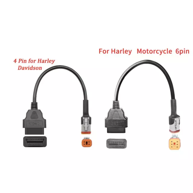 For Harley Davidson Motorcycle 6/4 Pin to OBD2 Adapter Cable