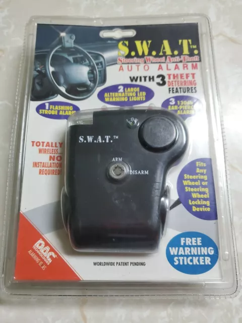S.W.A.T. Steering Wheel Anti Theft Auto Alarm With 3 Theft Deterring Features