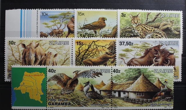 Zaire 838-845 postfrisch Wildtiere #RY010