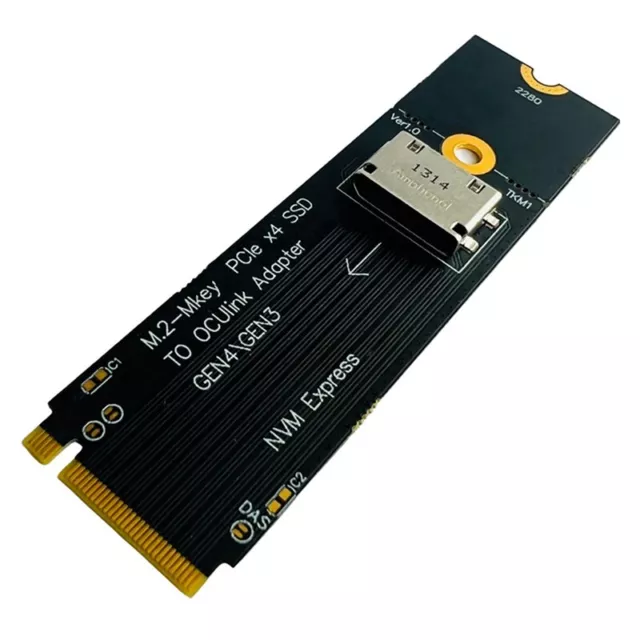 Adaptateur M.2 M-Key PCIe X4 SSD Vers U.2 OCUlink SFF-8612 Gen4/Gen3 pour C3931