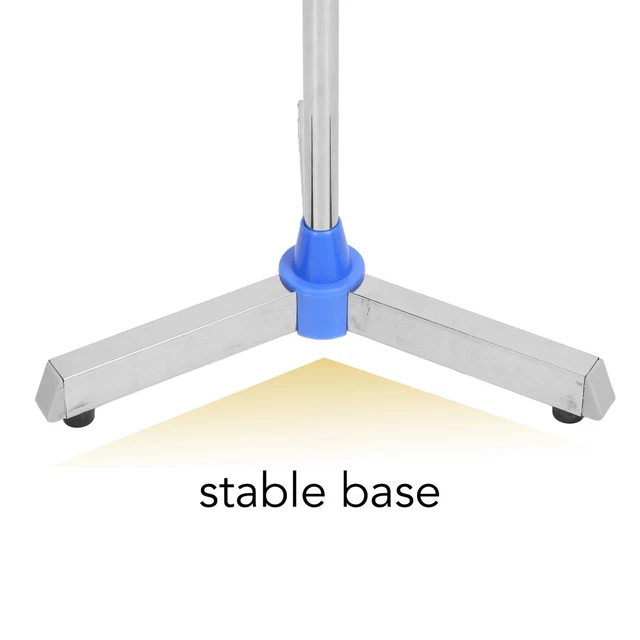 IV Stand Pole Regulable Height Floor Standing Stainless Steel Triangular Thick R