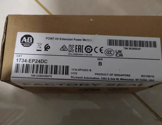 NEW Factory Sealed Allen Bradley 1734-EP24DC /B POINT I/O 24VDC US