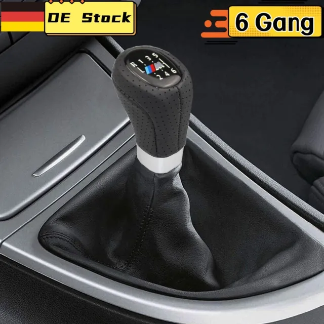 Für BMW M Logo Style 6 Gang Leder Schaltknauf Schalthebel 3 5 Series E81 E82 E87