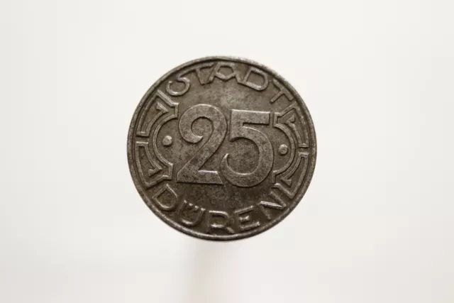 Germany War Money Token 25 Pfennig 1919 Düren Iron 105.9 A Scarce B19 #T2268