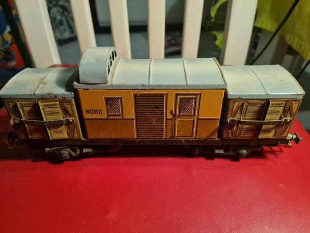 Goods waggons (wagons) - JEP P) ANCIEN WAGON MARCHANDISE N°4685 PLATEFORME + GUERIT A