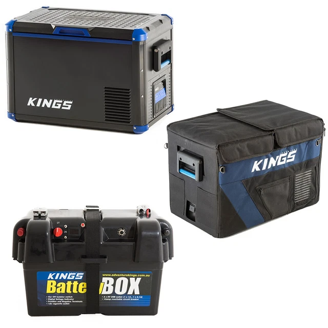 ADVENTURE KINGS 45L Portable Fridge Freezer Camping Cooler + Cover ...
