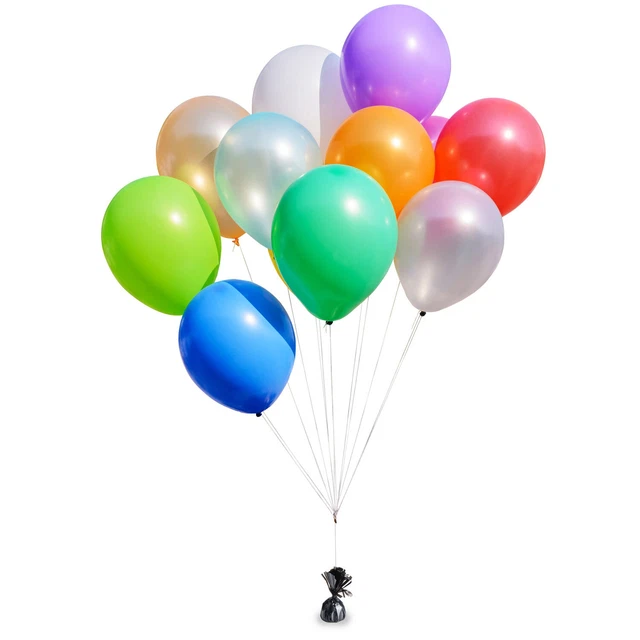 12er-Pack Ballongewichte Aus Metall – Silber, Magnetisch, Wiederverwendbar Für Heliumballons
