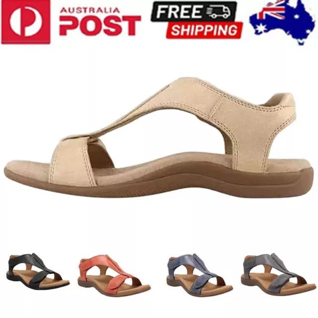 Women Solid Arch Support Sandals Open Toe Cut Out Slippers Summer Beach Shoes AU