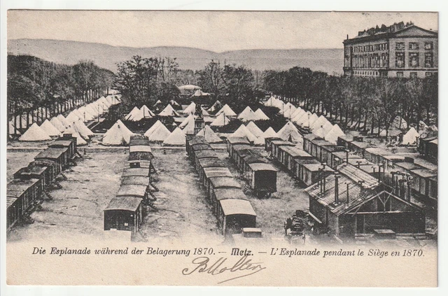 METZ - Moselle - CPA 57 - Military - L'esplanade during the Siege of 1870