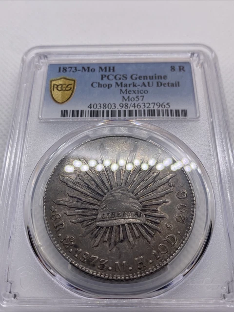 1873 Mo MH 8 Reals 8R PCGS Graded AU Details Silver Coin #7965